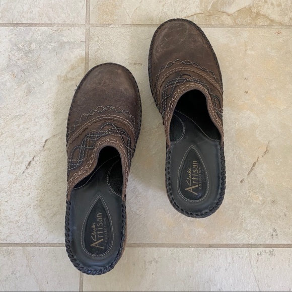 Clarks Artisan Collection Patterned Clogs Size 6.5 - Picture 2 of 8